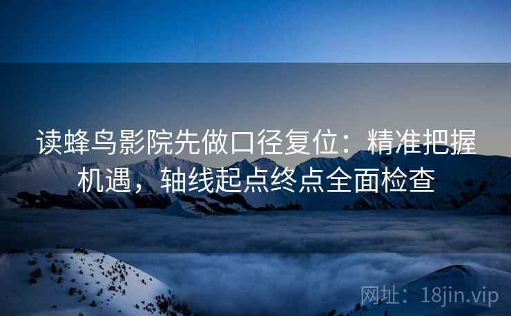 读蜂鸟影院先做口径复位：精准把握机遇，轴线起点终点全面检查